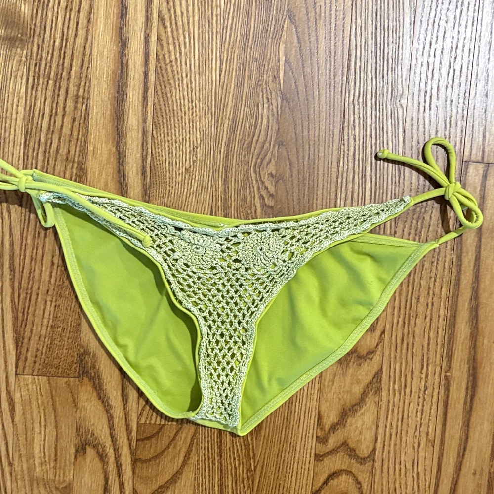 Lime Green Crochet Bikini Bottom